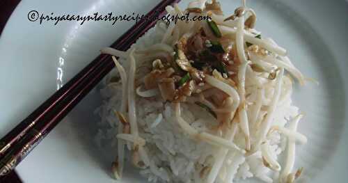 Kong Na Mool Bab (Rice With Soyabean Sprouts)