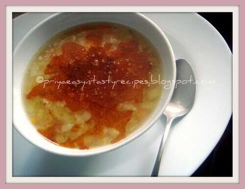 Kuskulu Mercimel Çorbası - Turkish Red Lentil Soup With Couscous
