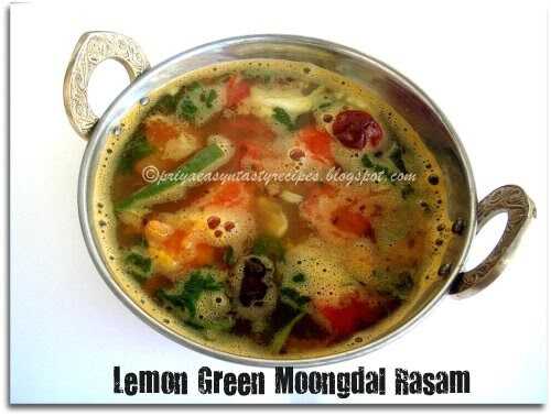 Lemon Green Moongdal Rasam