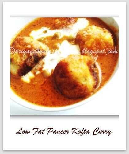 Low Fat Paneer Kofta Curry