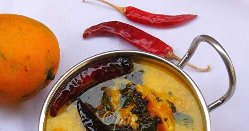 Mambazha Pulissery/Ripen Mango in Spiced Yogurt Gravy - Kerala Special
