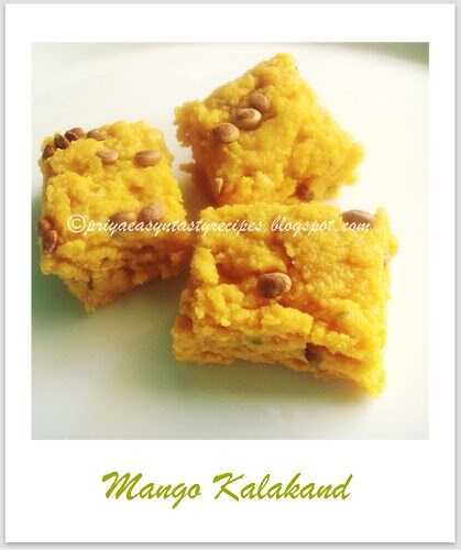 Mango Kalakand - Microwave version