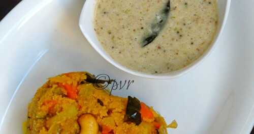 Masala Rava Khichdi & Flaxseed Coconut Chutney