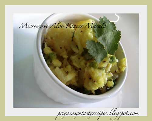 Microwave Aloo Paneer Masala