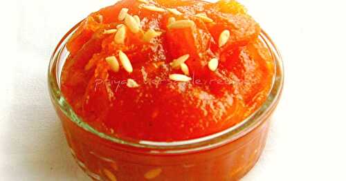 Microwave Apricot Halwa