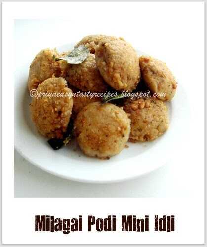 Milagai Podi Mini Idli