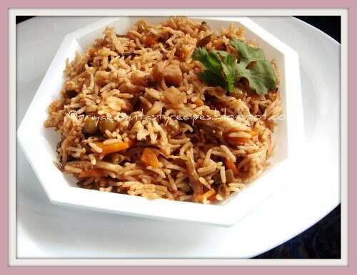Mixed Vegetable & Lotus Root Briyani