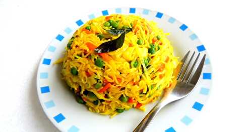 Mixed Vegetables & Angel Hair Pasta Upma