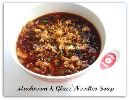 Mushroom & Glass Noodles Soup
