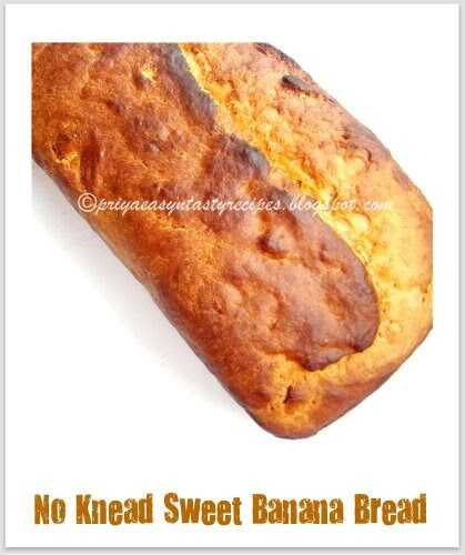 No Knead Sweet Banana Bread