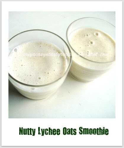 Nutty Lychee Oats Smoothie