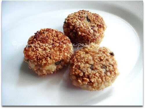 Oats Crusted Banana Blossom Cutlets