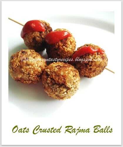 Oats Crusted Rajma Balls