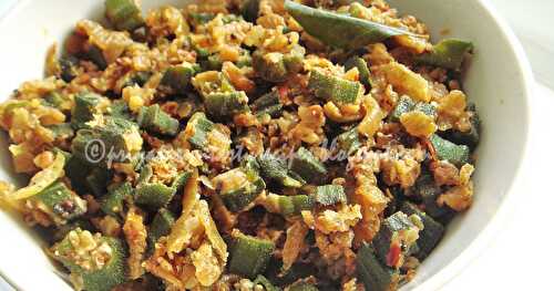 Okra Stir-fry With Oats-Quinoa Spice Powder/Vendakkai Podi Curry