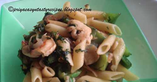 Pasta, Chicken N Bellpepper Salad