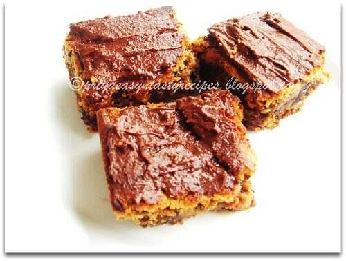 Peanut Butter Brownies With Chocolate Frosting