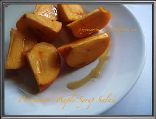 Persimmon Maple Syrup Salad