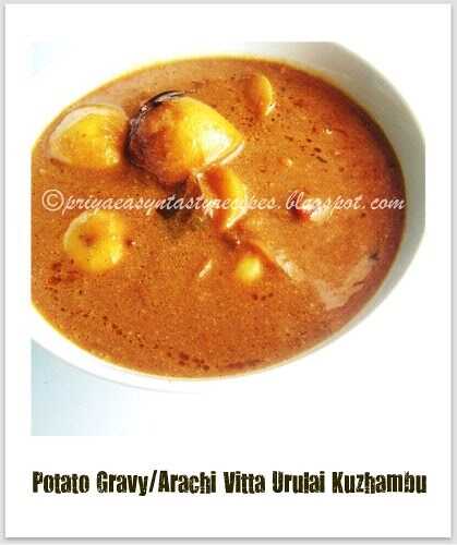 Potato Gravy/Arachi Vitta Urulai Kuzhambu