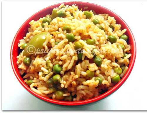 Quick Peas & Bellpepper Rice