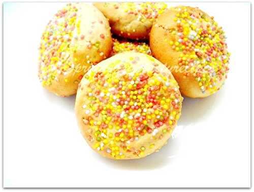Rainbow Sugar Balls Butter Cookies