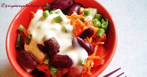 Rajma (Red Kidney Beans) & Mixed Veggies Salad