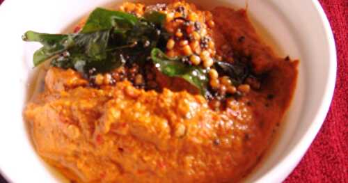 Red Bellpepper N Peanut Chutney