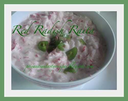 Red Radish Raita