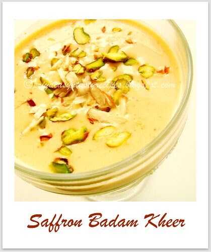 Saffron Badam Kheer - MW Version