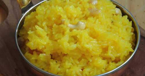Sakhar Bhaat/Kesari Bhath/Maharashtrian Sweet Rice