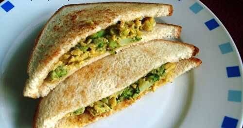 Scrambled Eggs N Broccoli Sandwich