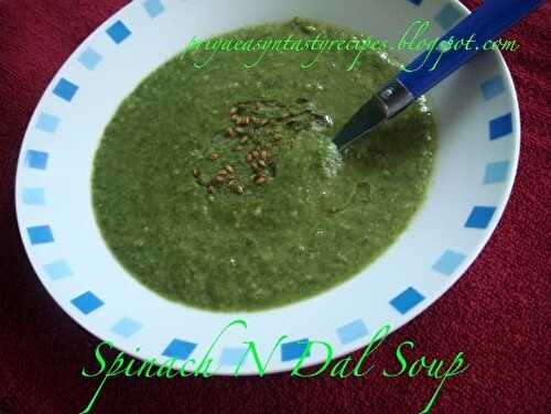 Spinach N Dal Soup - Say Green