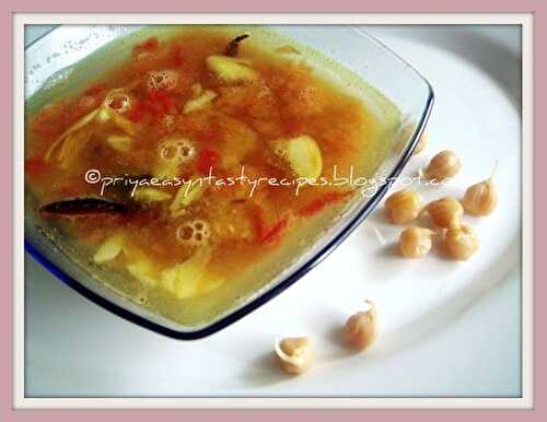 Sprouted Chickpeas & Tomato Rasam