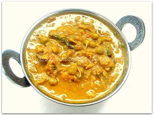 Sprouted Green Peas Masala