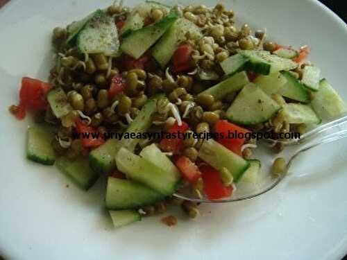 Sprouted Moongdal Chaat