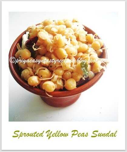 Sprouted Yellow Peas Sundal