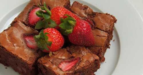 Strawberry Chocolate Brownies/Strawberry Brownies with Dark Chocolate