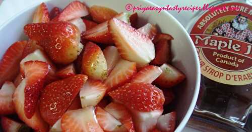 Strawberry Maple Syrup Salad