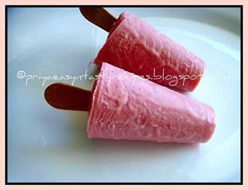 Strawberry & Yogurt Pops