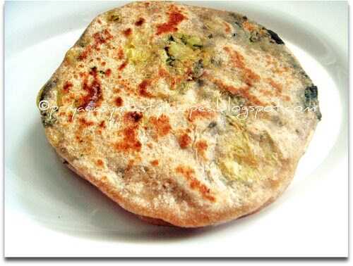 Stuffed Aloo Palak Paratha