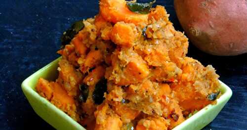 Sweet Potato Curry/Sakkaravalli Kizhangu Poriyal