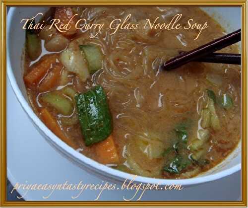 Thai Red Curry Glass Noodle Soup