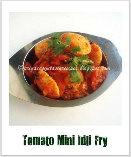 Tomato Mini Idli Fry