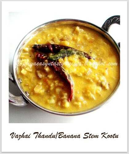 Vazhai Thandu/Banana Stem Kootu