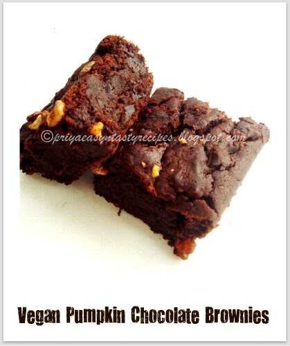 Vegan Pumpkin Chocolate Brownies