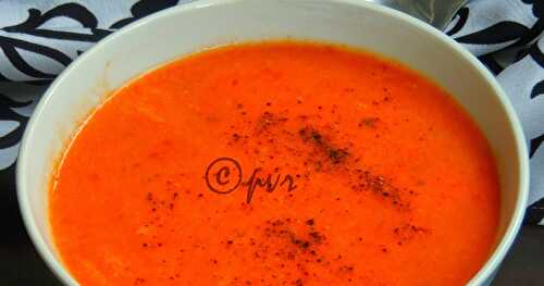 Vegan Red Capsicum & Moongdal Soup