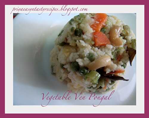 Vegetable Ven Pongal