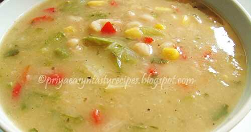 White Bean, Bellpeppers & Corn Soup