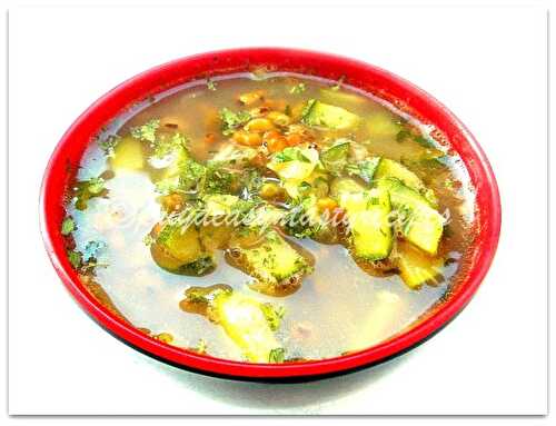 Zucchini & Sprouted Greengram Soup