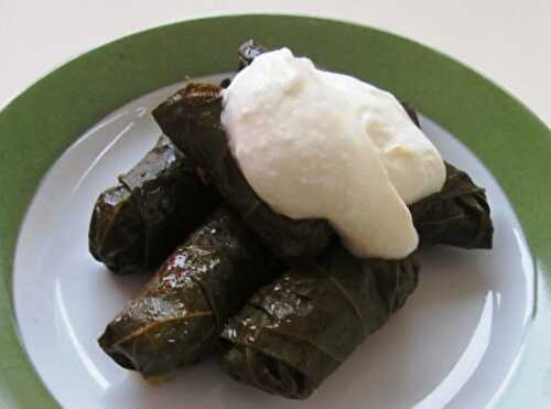 Turkish Rolled Grape Leaves With Meat