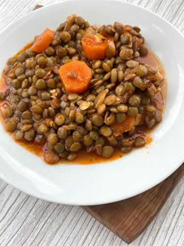 Vegan Green Lentils and Carrots Stew